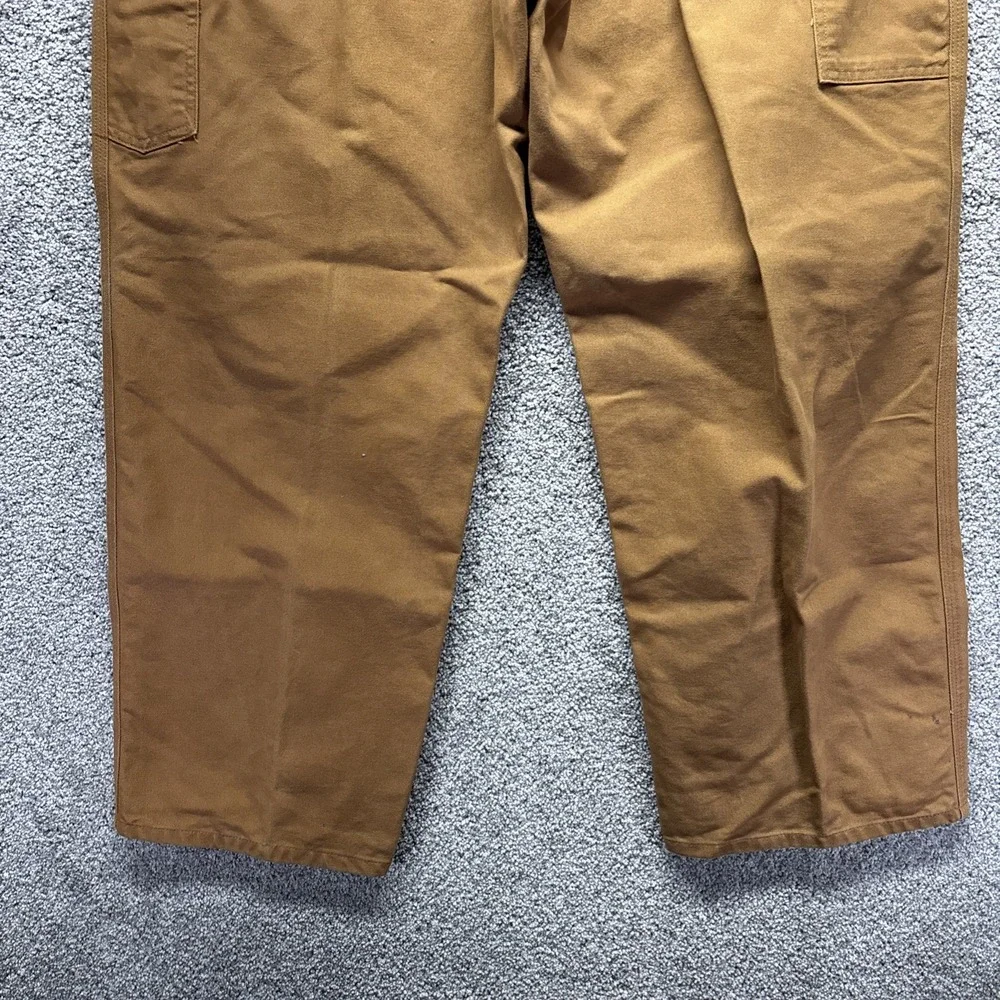 Carhartt Pants Mens 40x30 Brown Canvas Duck Dungaree‎ Fit Carpenter B11 BRN